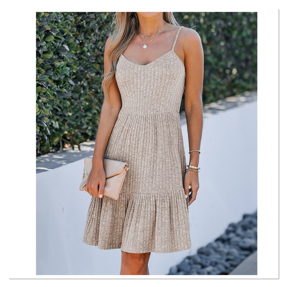 CUPSHE Ribbed Cami Dress